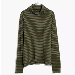 NWT Whisper Cotton Turtleneck in Ivorton Stripe